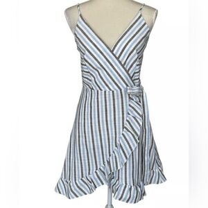 Altar'd State Blue and White Striped Mini Dress size S